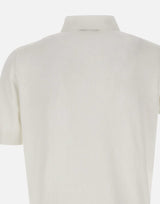 FILIPPO DE LAURENTIIS Polo in crêpe di cotone WHITE Uomo 