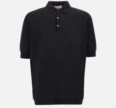 FILIPPO DE LAURENTIIS Polo in cotone BLACK Uomo 