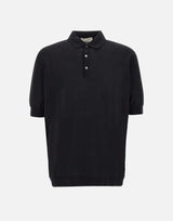 FILIPPO DE LAURENTIIS Polo in cotone BLACK Uomo 