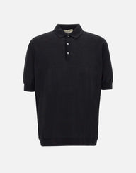 FILIPPO DE LAURENTIIS Polo in cotone BLACK Uomo 