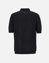 FILIPPO DE LAURENTIIS Polo in cotone BLACK Uomo 