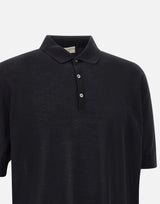 FILIPPO DE LAURENTIIS Polo in cotone BLACK Uomo 