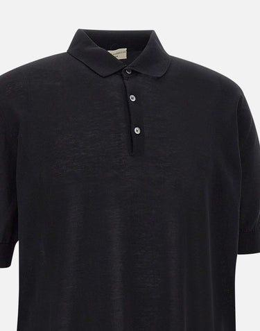 FILIPPO DE LAURENTIIS Polo in cotone BLACK Uomo 