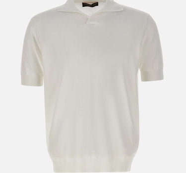 FILIPPO DE LAURENTIIS Polo in cotone WHITE Uomo 