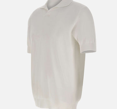 FILIPPO DE LAURENTIIS Polo in cotone WHITE Uomo 