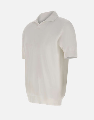 FILIPPO DE LAURENTIIS Polo in cotone WHITE Uomo 