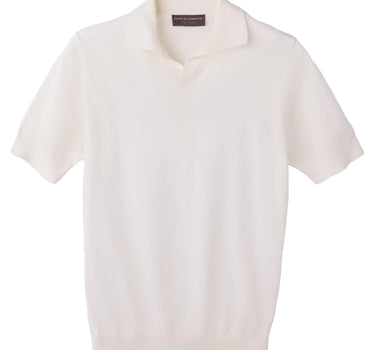 FILIPPO DE LAURENTIIS Polo in cotone WHITE Uomo 