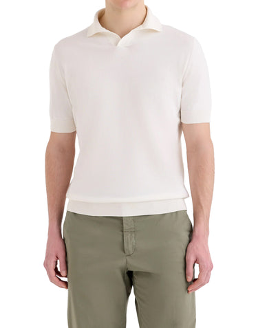 FILIPPO DE LAURENTIIS Polo in cotone WHITE Uomo 