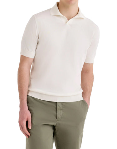 FILIPPO DE LAURENTIIS Polo in cotone WHITE Uomo 