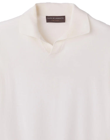 FILIPPO DE LAURENTIIS Polo in cotone WHITE Uomo 