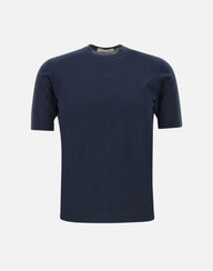 FILIPPO DE LAURENTIIS Maglia in crêpe di cotone BLUE Uomo 