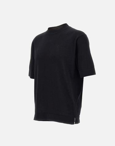 FILIPPO DE LAURENTIIS T-shirt in crêpe di cotone BLACK Uomo 