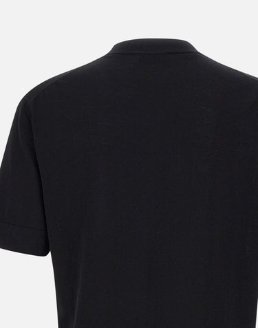 FILIPPO DE LAURENTIIS T-shirt in crêpe di cotone BLACK Uomo 