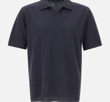 HERNO Polo con colletto aperto BLUE Uomo 