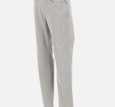 JECKERSON Pantaloni "John" in gabardina di cotone GREY Uomo 