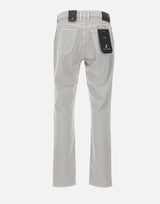 JECKERSON Pantaloni "John" in gabardina di cotone GREY Uomo 