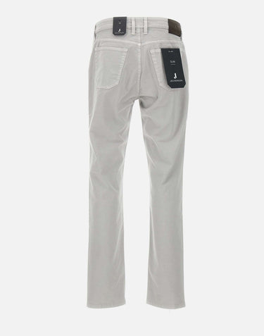 JECKERSON Pantaloni "John" in gabardina di cotone GREY Uomo 