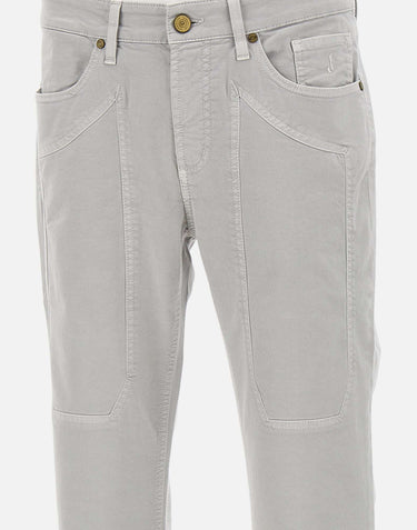 JECKERSON Pantaloni "John" in gabardina di cotone GREY Uomo 