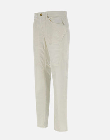JECKERSON Pantaloni  "John" in gabardina di cotone WHITE Uomo 