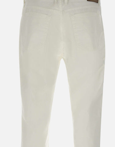 JECKERSON Pantaloni  "John" in gabardina di cotone WHITE Uomo 