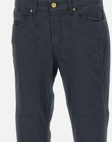 JECKERSON Pantaloni "John" in gabardina di cotone BLUE Uomo 