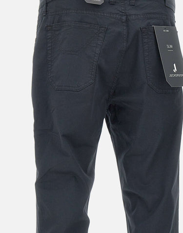 JECKERSON Pantaloni "John" in gabardina di cotone BLUE Uomo 