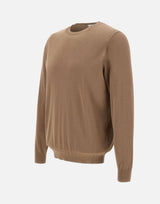 KANGRA Maglia in filato di seta e cotone BROWN Uomo 