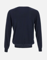 KANGRA Maglia in filato di seta e cotone BLUE Uomo 