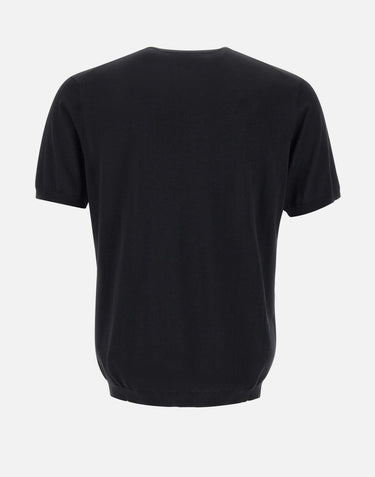 KANGRA T-shirt in seta e cotone BLACK Uomo 
