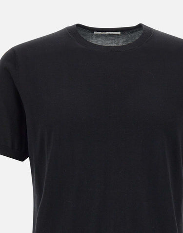 KANGRA T-shirt in seta e cotone BLACK Uomo 