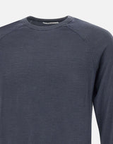 KANGRA Maglia in filato di seta e cashmere BLUE Uomo 