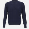 KANGRA Maglia girocollo a trecce BLUE Uomo 