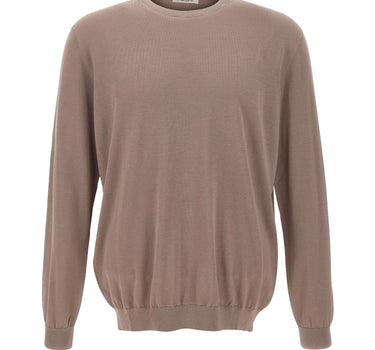 KANGRA Maglia in misto seta e cotone BROWN Uomo 