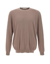 KANGRA Maglia in misto seta e cotone BROWN Uomo 