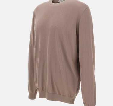 KANGRA Maglia in misto seta e cotone BROWN Uomo 