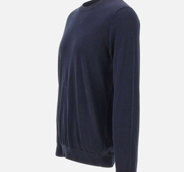 KANGRA Maglia in misto seta e cotone BLUE Uomo 