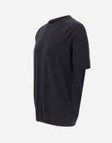 KANGRA Maglia a maniche corte in misto seta e cotone BLACK Uomo 