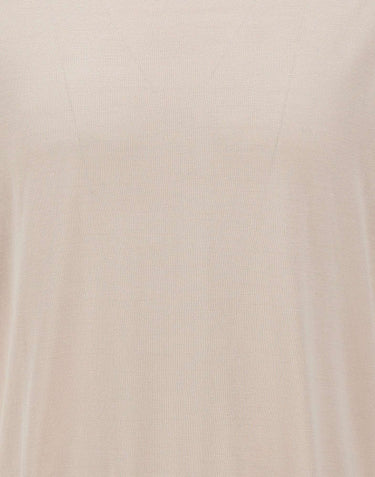 KANGRA Maglia a maniche corte in misto seta e cotone BEIGE Uomo 