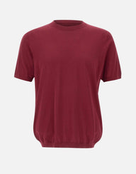 KANGRA Maglia a maniche corte in misto seta e cotone RED Uomo 