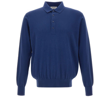 KANGRA Polo in misto lana e cotone BLUE Uomo 