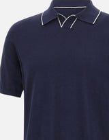 KANGRA Polo in cotone BLUE Uomo 