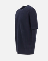 KANGRA Maglia girocollo in cotone punto alverare BLUE Uomo 