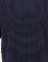 KANGRA Maglia girocollo in cotone punto alverare BLUE Uomo 