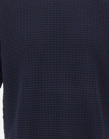 KANGRA Maglia girocollo in cotone punto alverare BLUE Uomo 