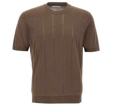 KANGRA Maglia a maniche corte in cotone BROWN Uomo 