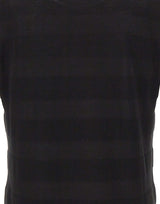 KANGRA Maglia in cotone con lavorazione a righe BLACK Uomo 