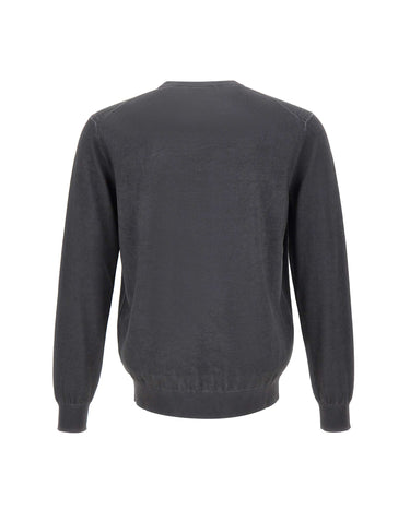 KANGRA Maglia girocollo in cotone BLUE Uomo 