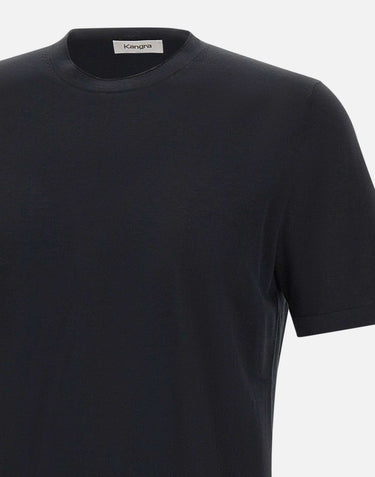 KANGRA Maglia a maniche corte in cotone BLACK Uomo 