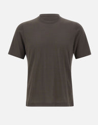 KANGRA Maglia a maniche corte in cotone BROWN Uomo 