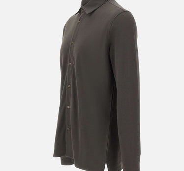 KANGRA Camicia in jersey piquet BROWN Uomo 